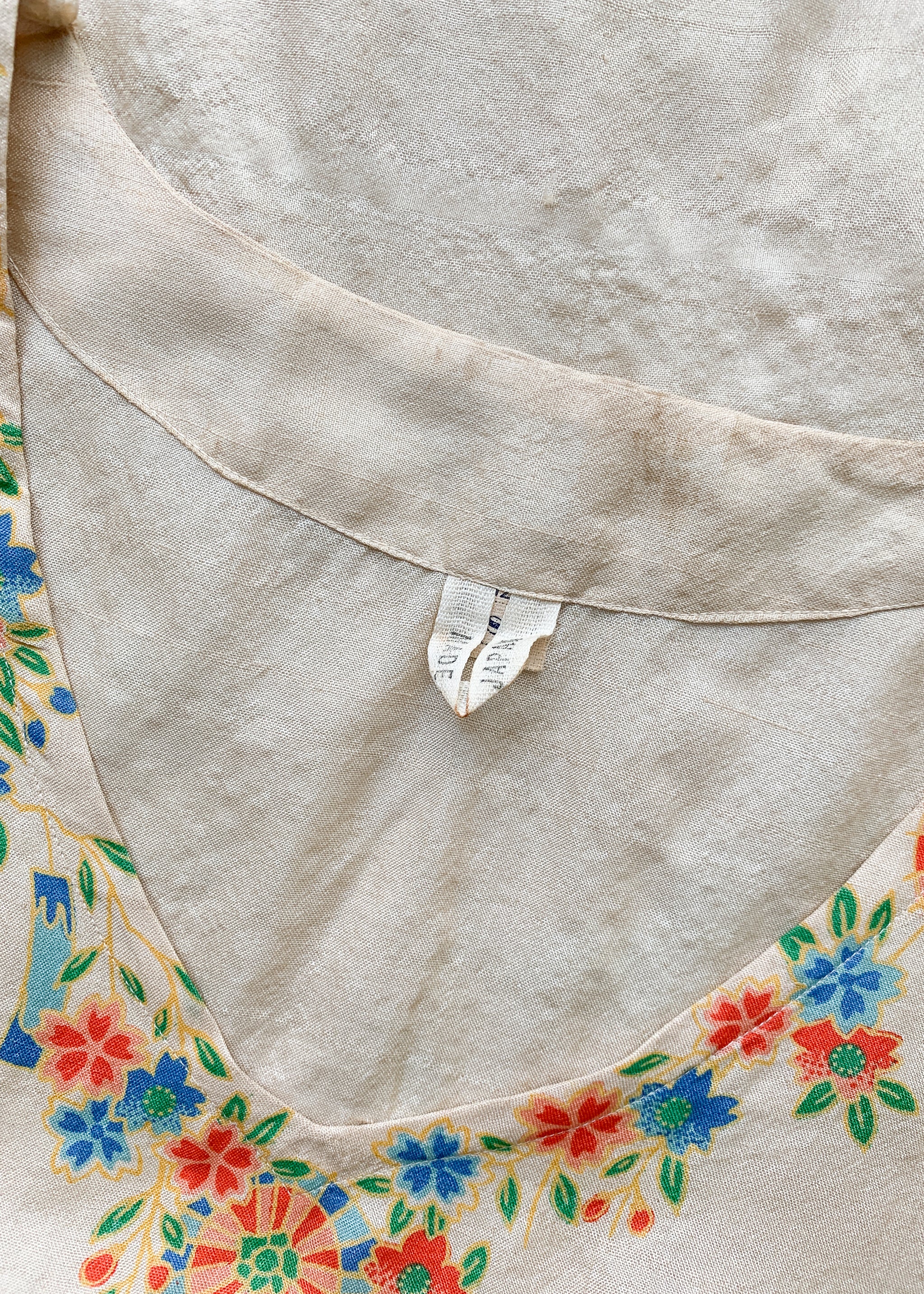 Vintage 1920s Pongee Silk Top