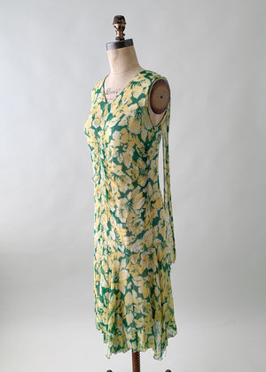 Vintage 1920s Silk Chiffon Dress