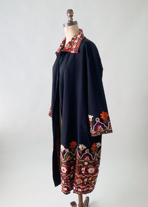 Vintage 1920s Silk Kutch Embroidered Coat