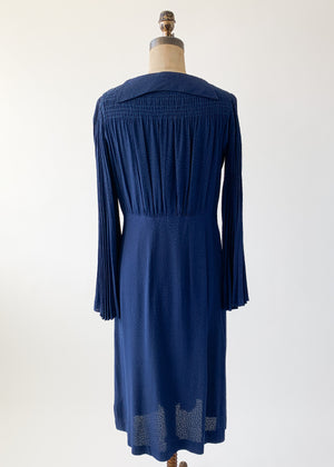 Vintage 1930s Accordion Sleeve Dress