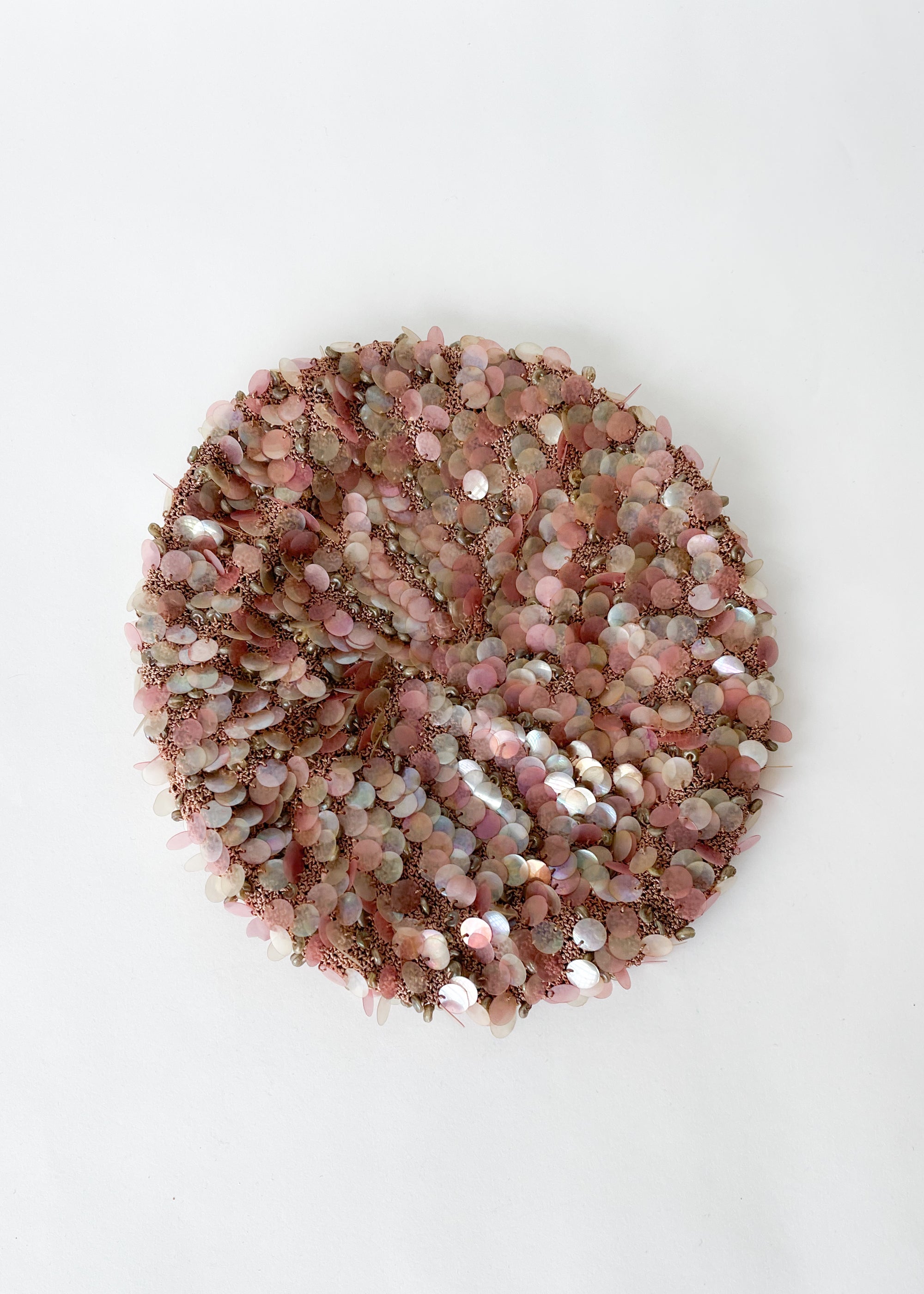 Vintage Paillettes Knit Beret Hat