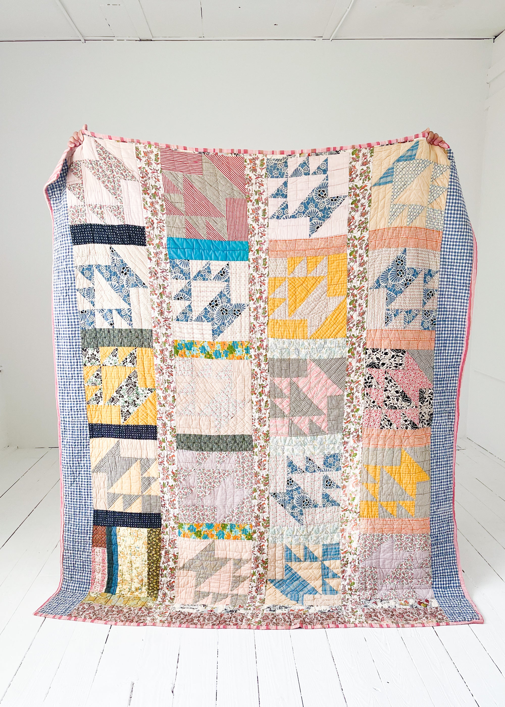 Vintage Fruit Basket Patchwork Quilt