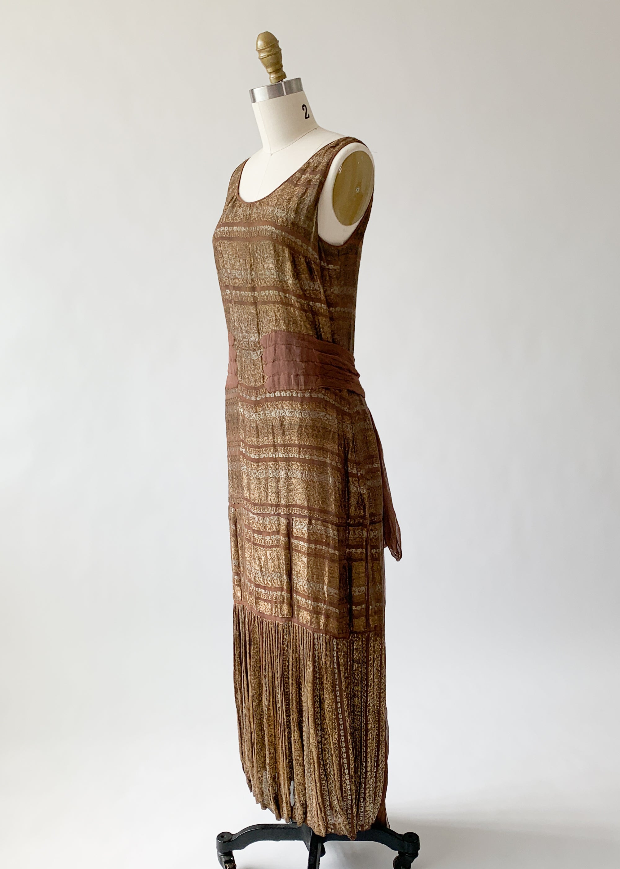 Vintage 1930s Lamé Evening Dress