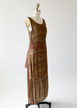 Vintage 1930s Lamé Evening Dress