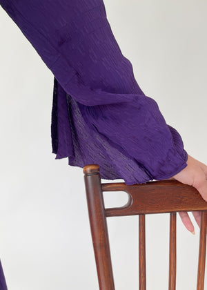 Vintage 1930s Purple Silk Dress