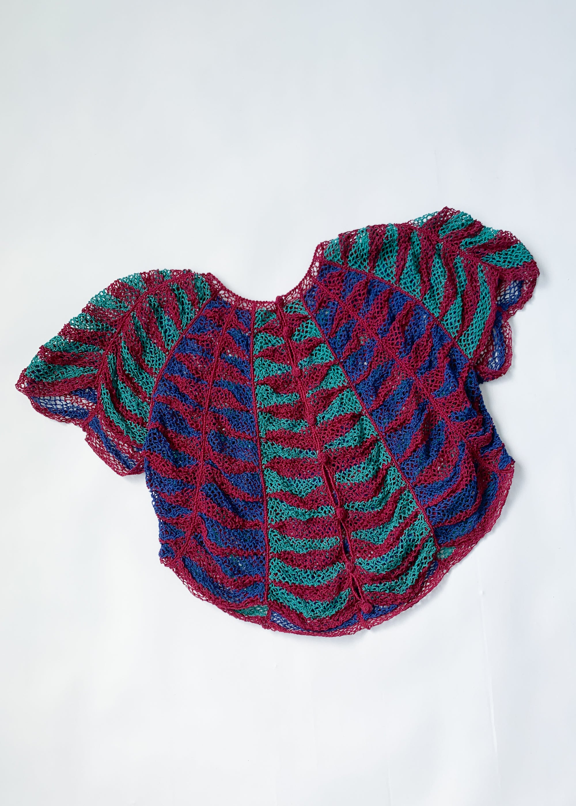 Vintage 1930s Knit Scalloped Cardigan Top