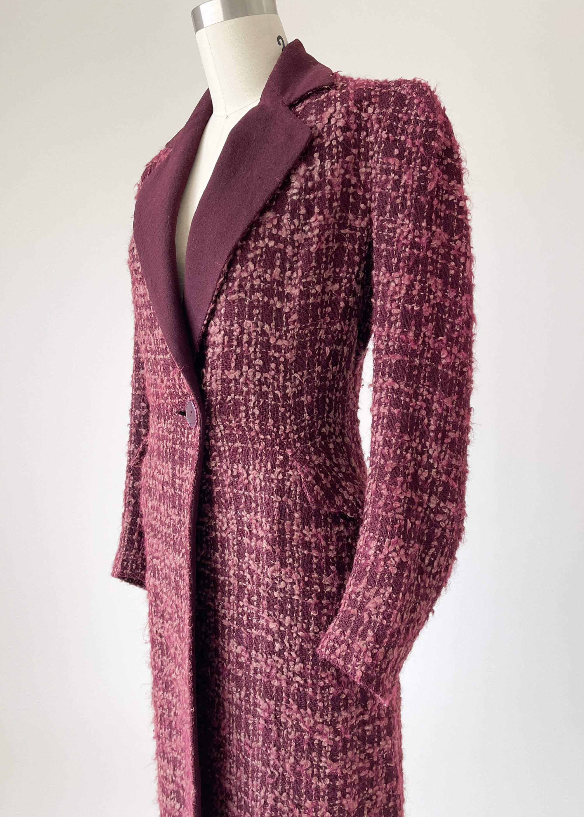 Vintage Late 1930s Boucle Winter Coat