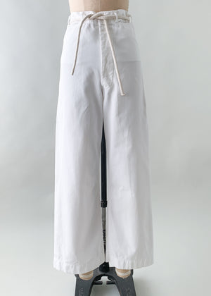 Vintage 1940s USN white cotton pants