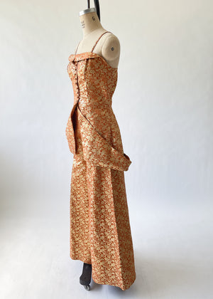 Vintage 1940s Brocade Pant Suit