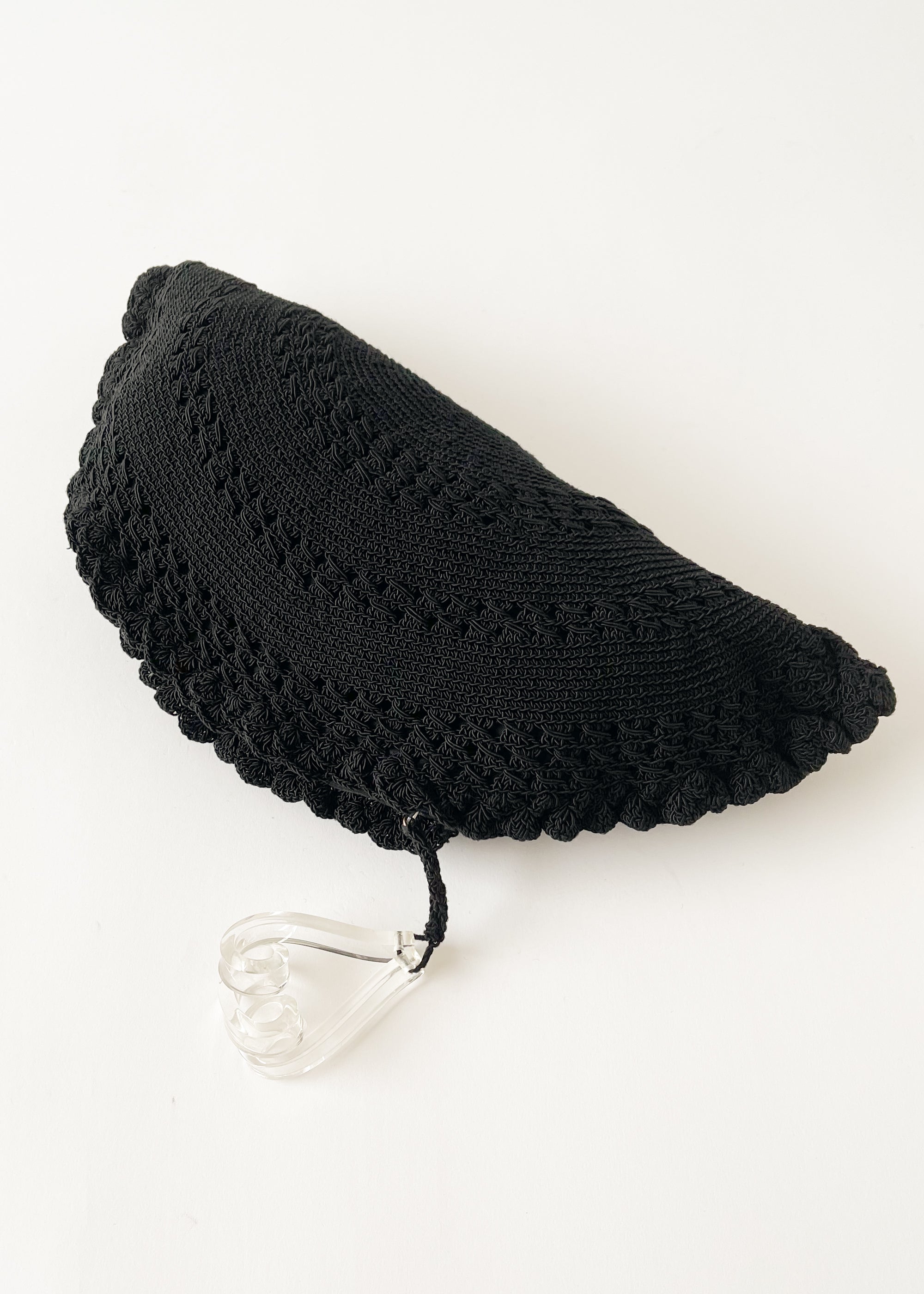 Vintage 1940s Fan Shape Crochet Purse