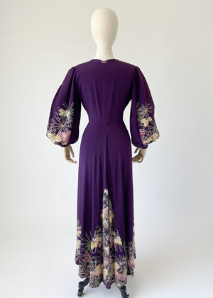 Vintage 1940s Open Sleeve Dress