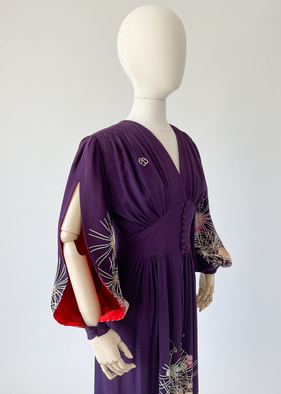Vintage 1940s Open Sleeve Dress