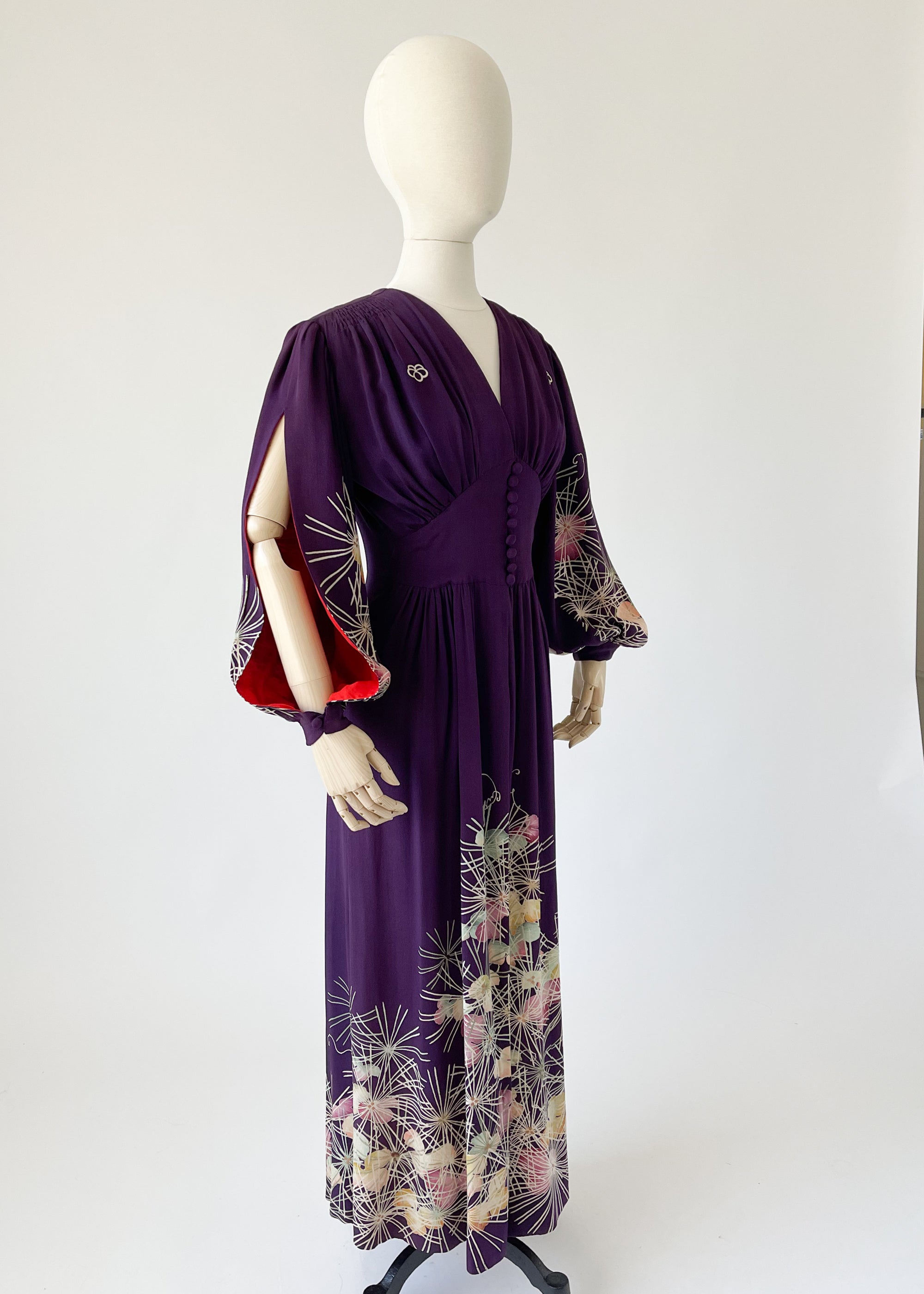 Vintage 1940s Open Sleeve Dress