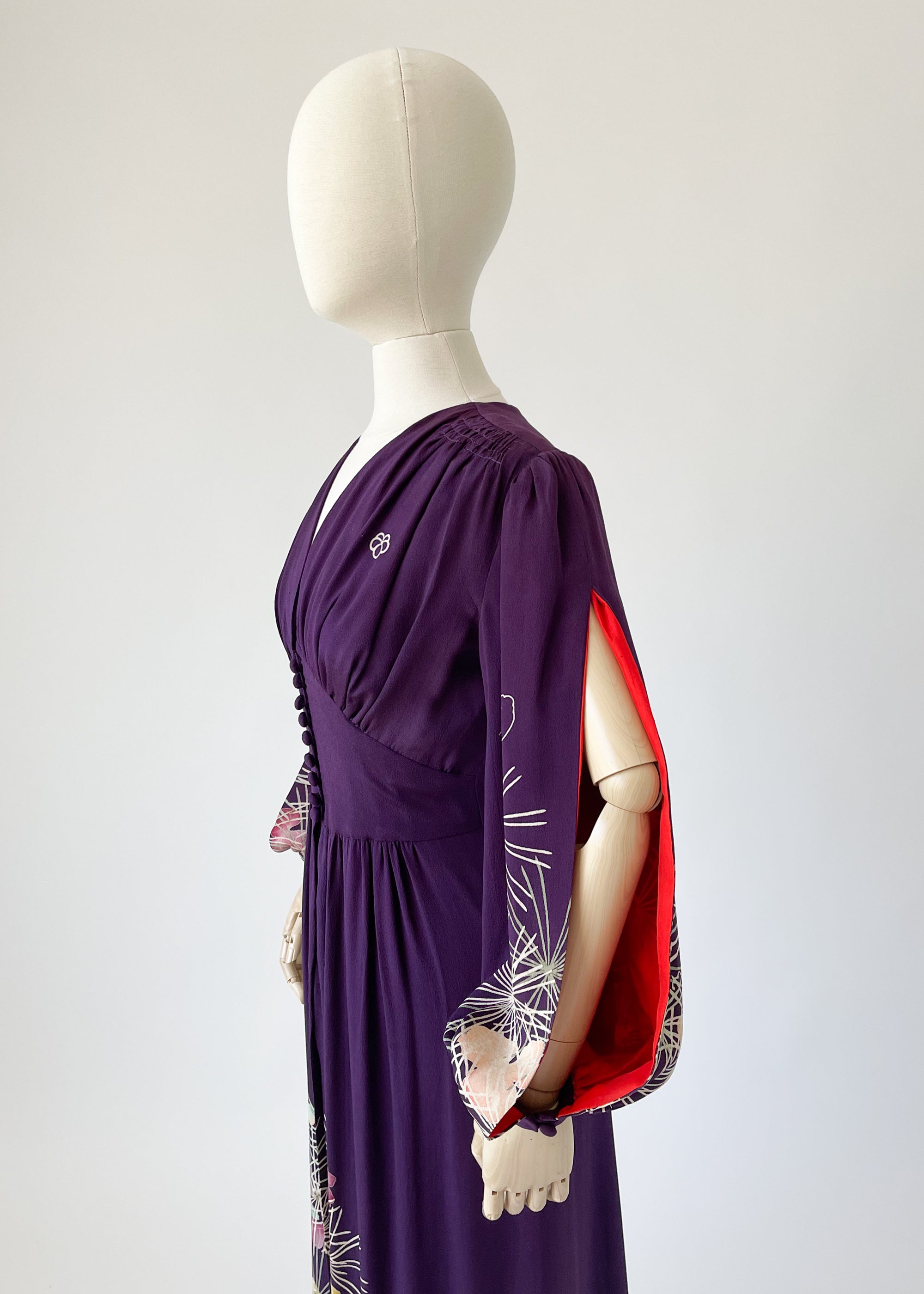Vintage 1940s Open Sleeve Dress