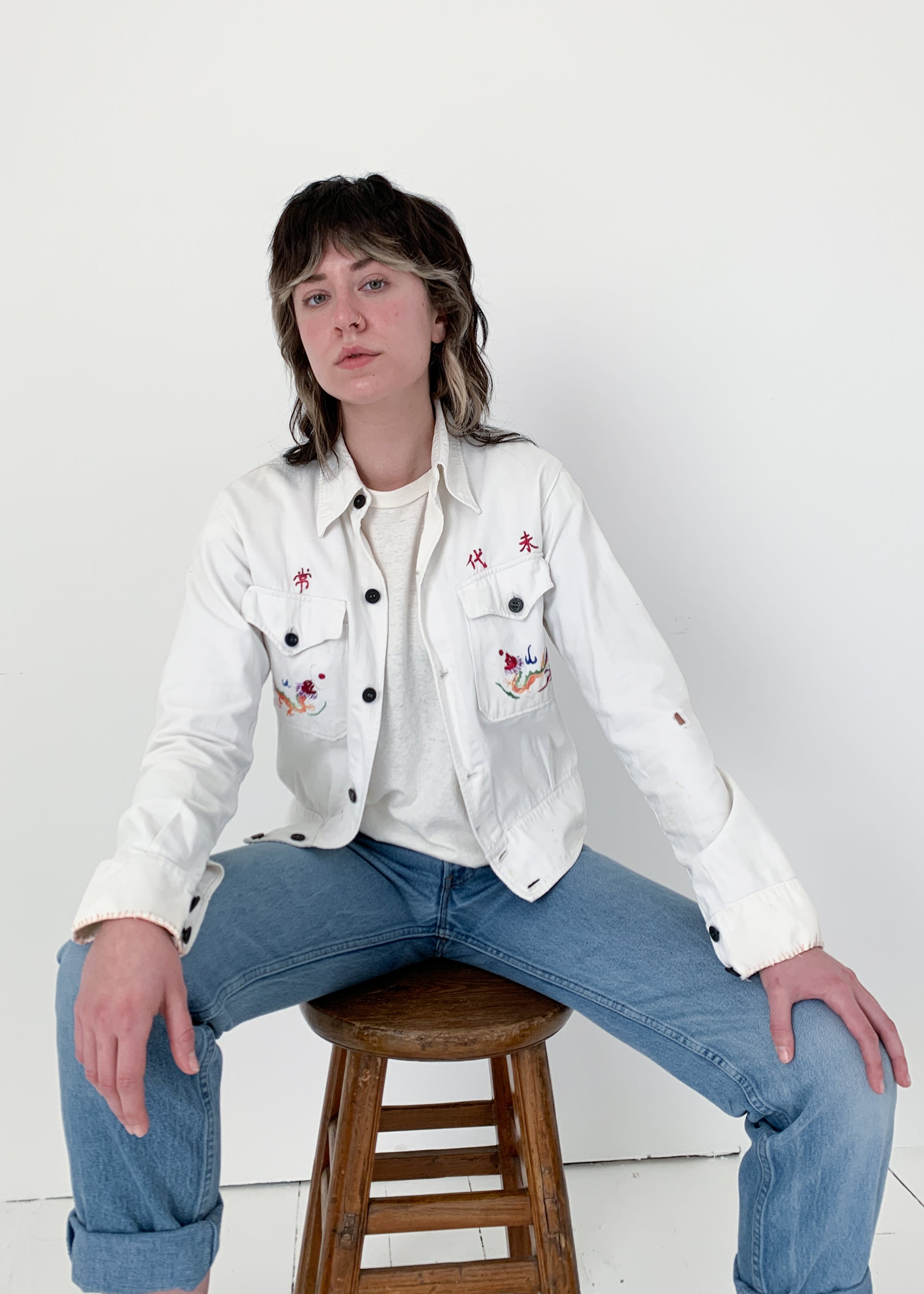 Vintage 1940s WWII Summer Embroidered Souvenir Jacket