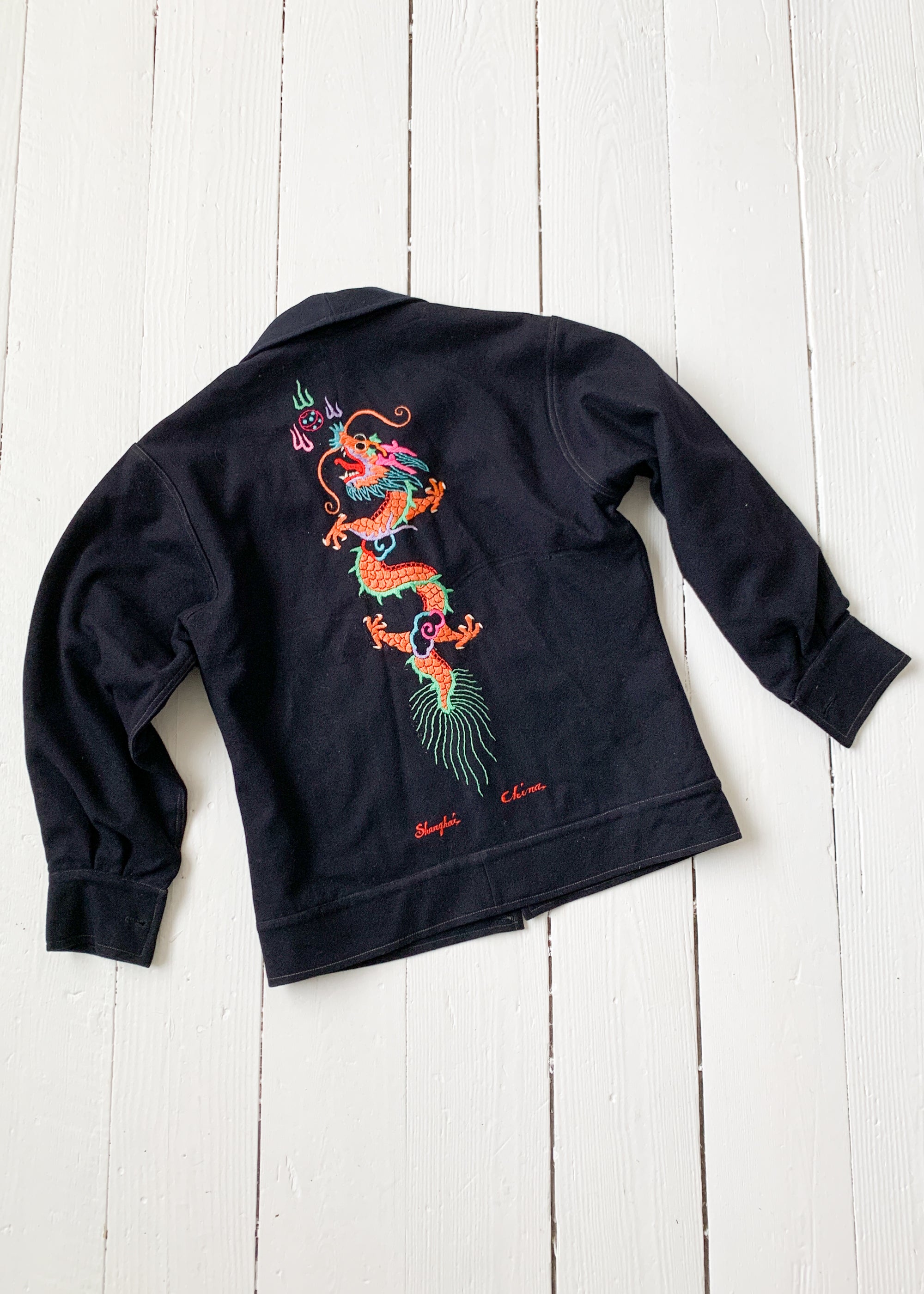 Vintage 1940s WWII Embroidered Souvenir Jacket