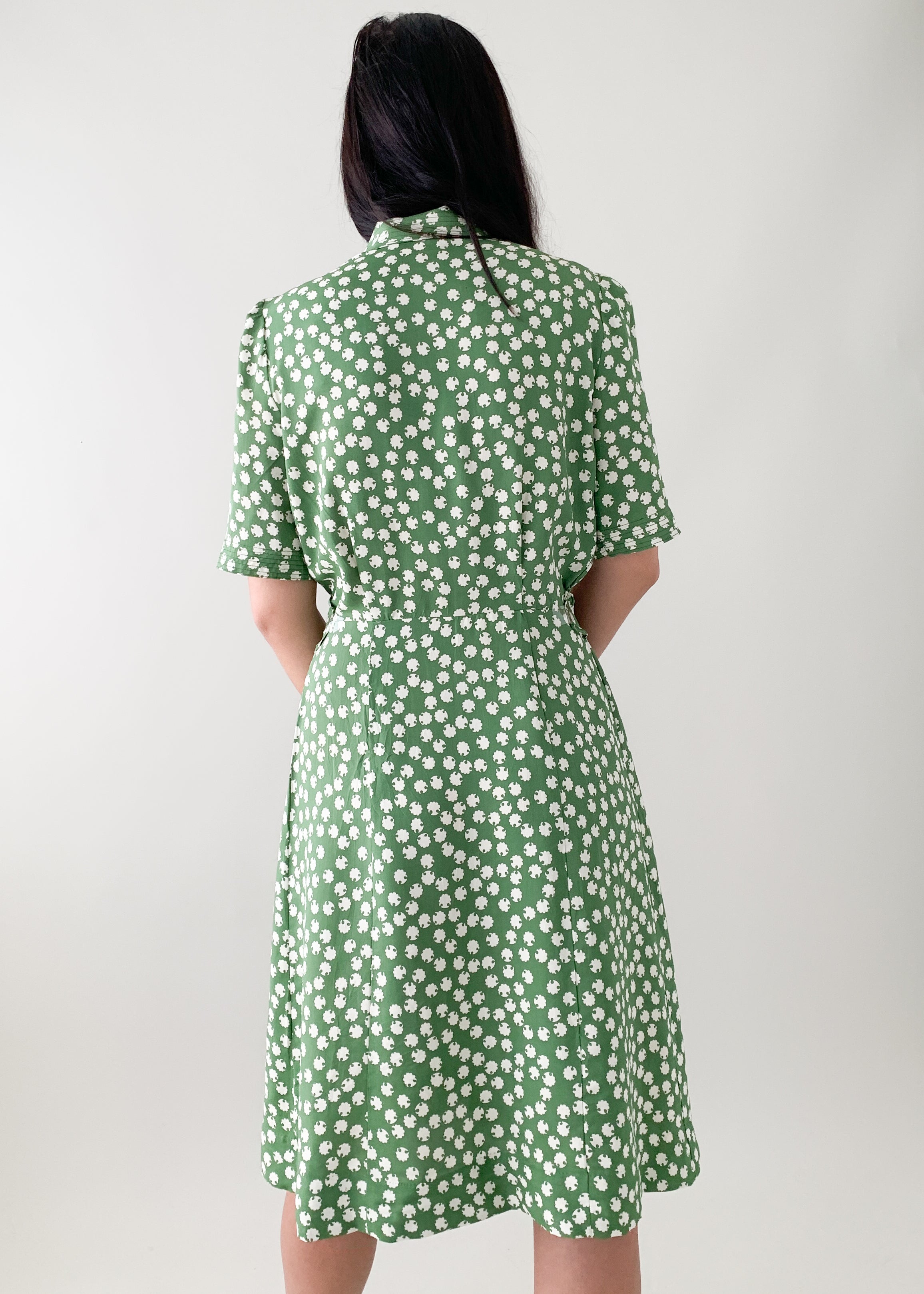 Vintage Early 1940s Rayon Dress