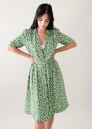 Vintage Early 1940s Rayon Dress