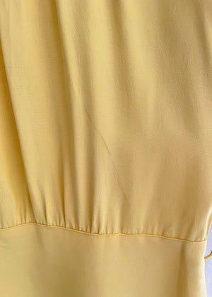 Vintage 1940s Daffodil Yellow Rayon Shirt