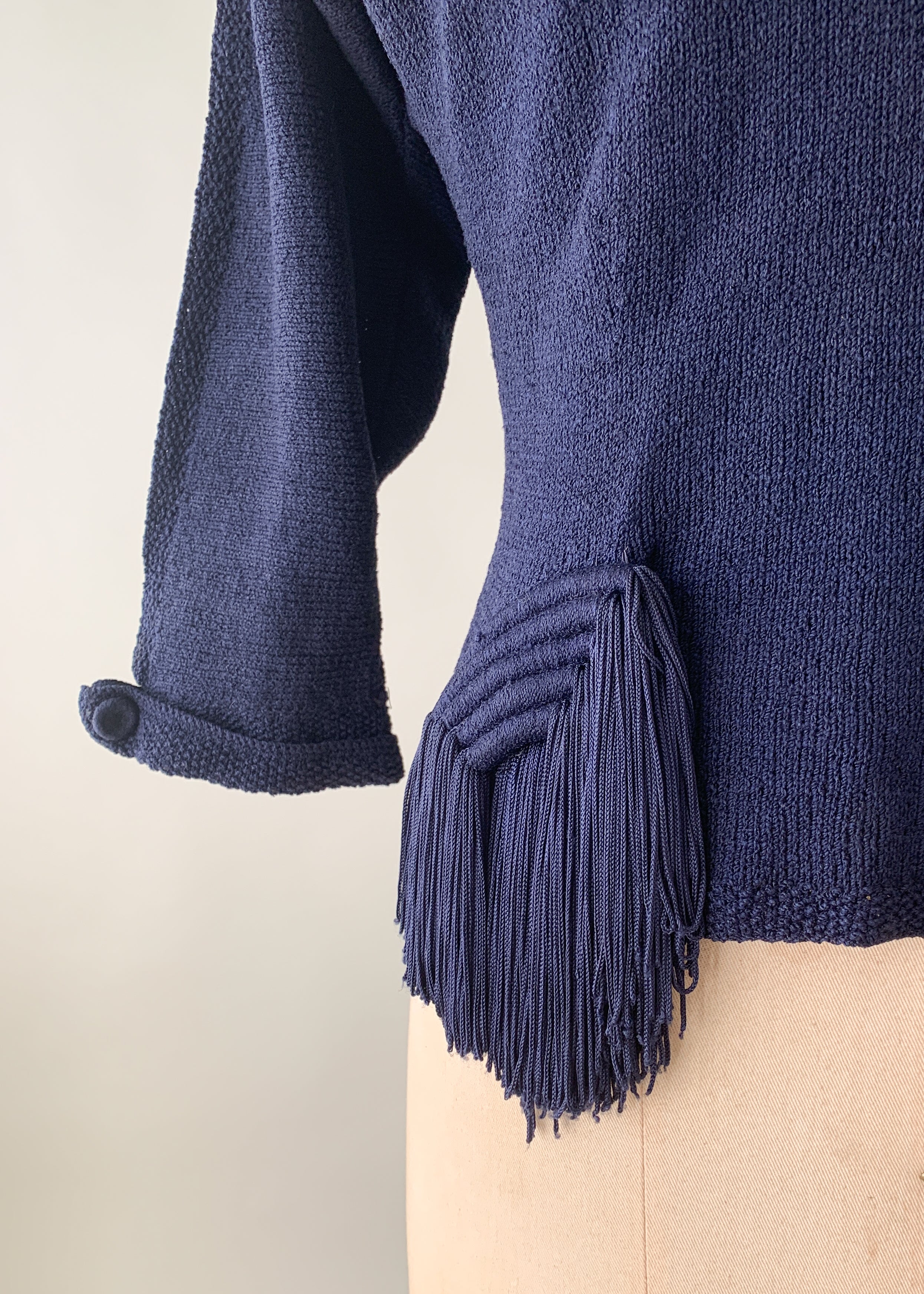 Vintage 1940s Sweater with Tassels