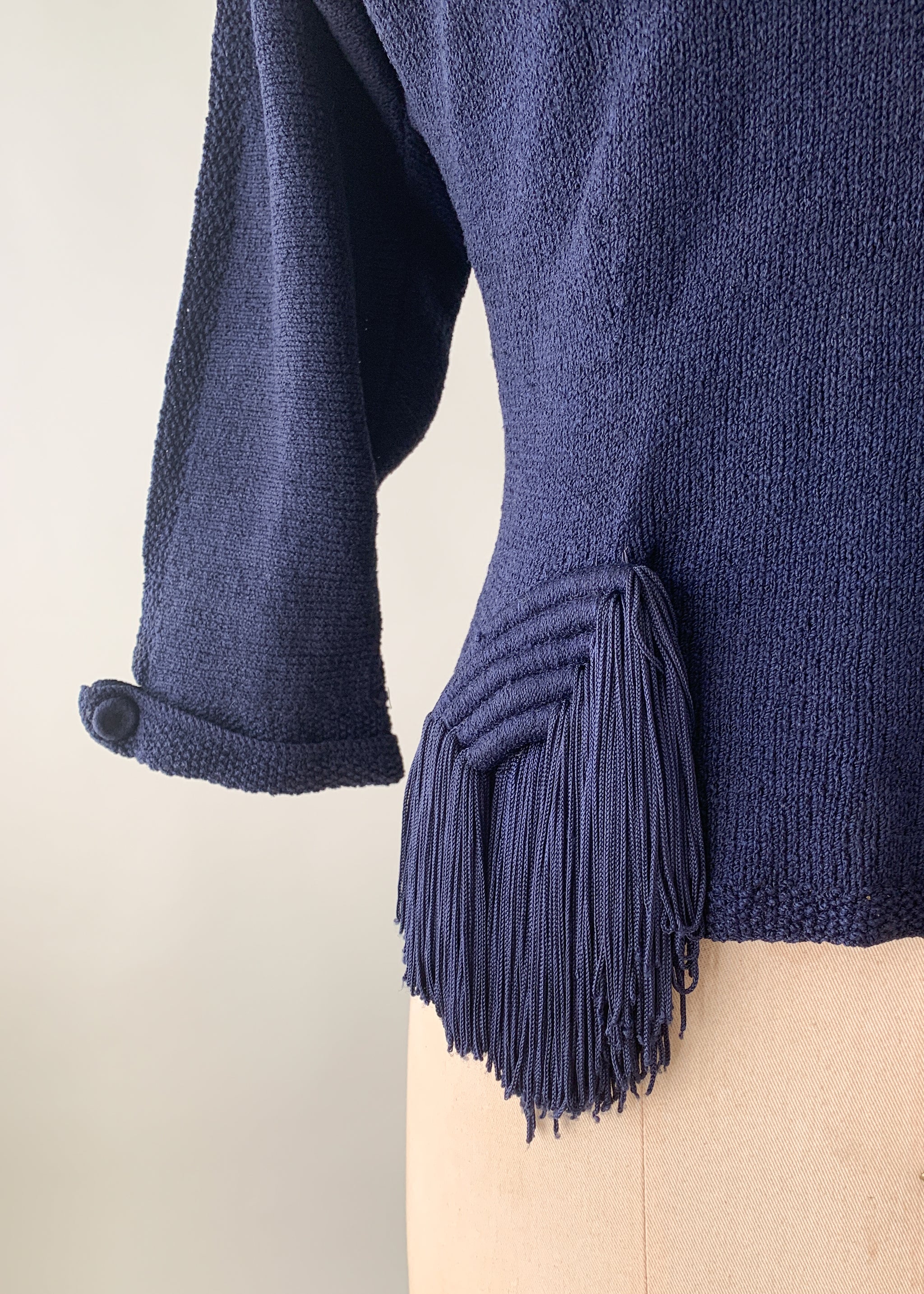 Vintage 1940s Sweater with Tassels