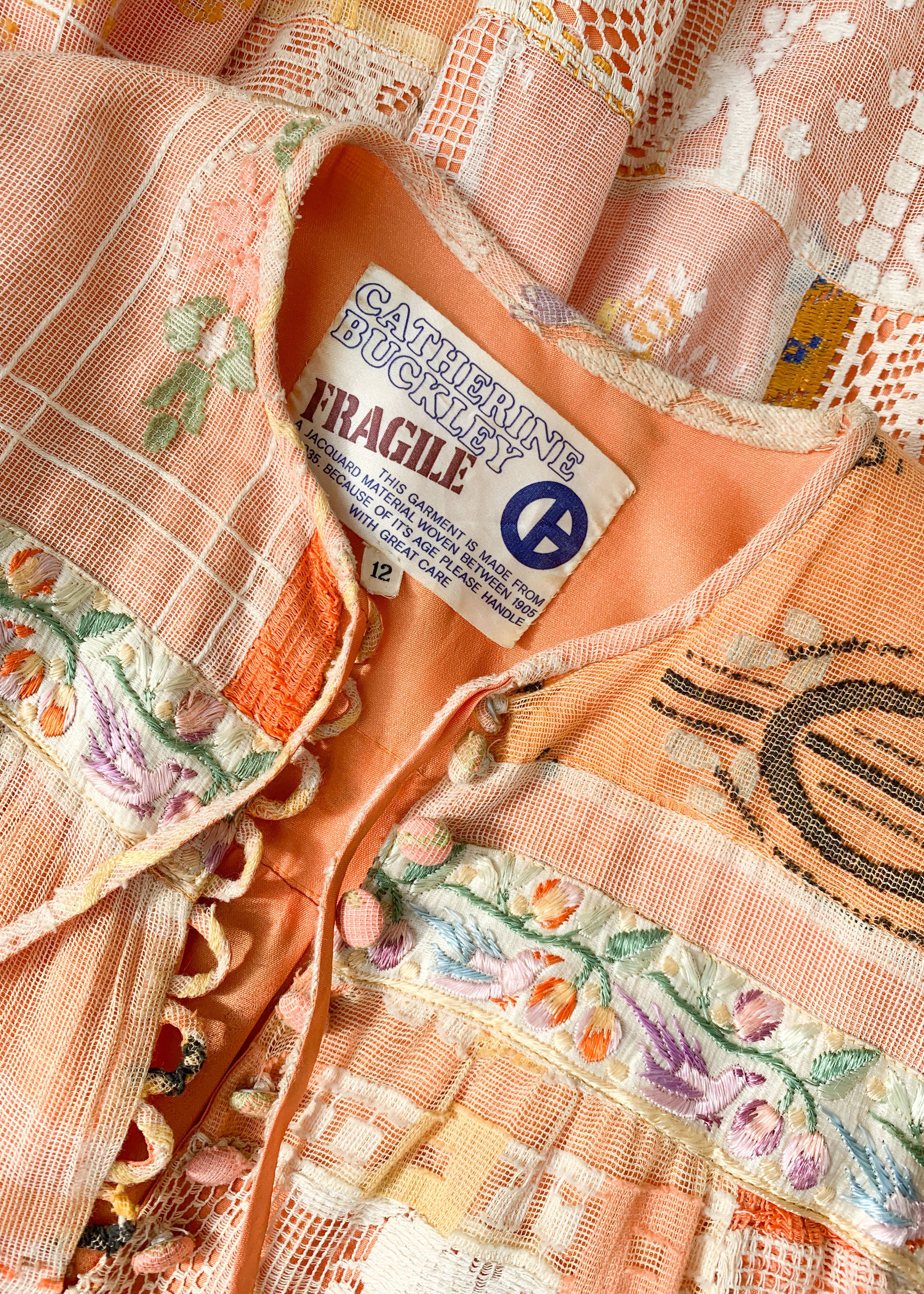 Vintage 1970s Catherine Buckley Caftan Dress