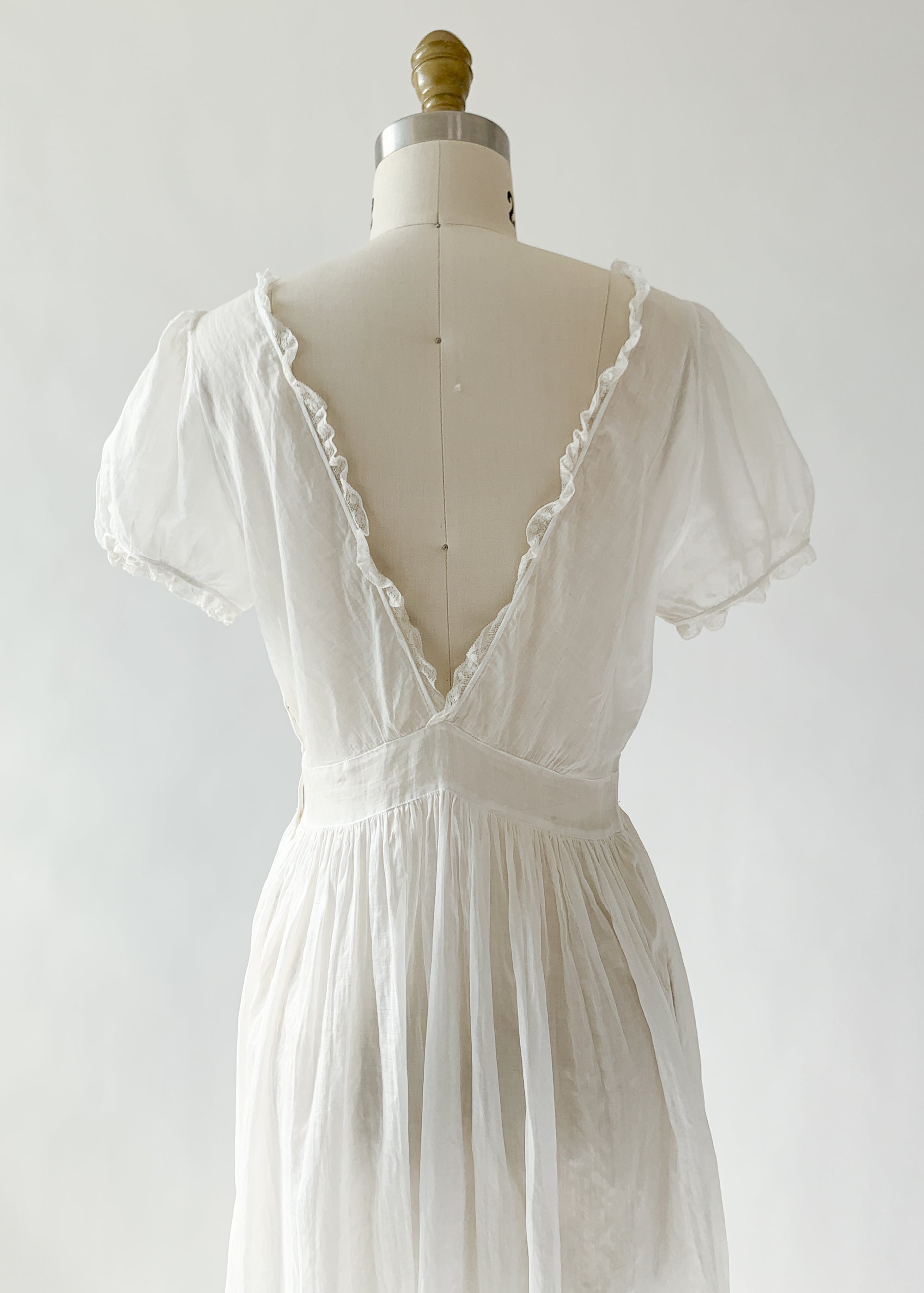 Vintage 1940s Sweetheart Cotton Dress