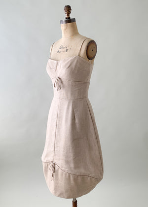 Vintage 1950s Hattie Carnegie Linen Dress