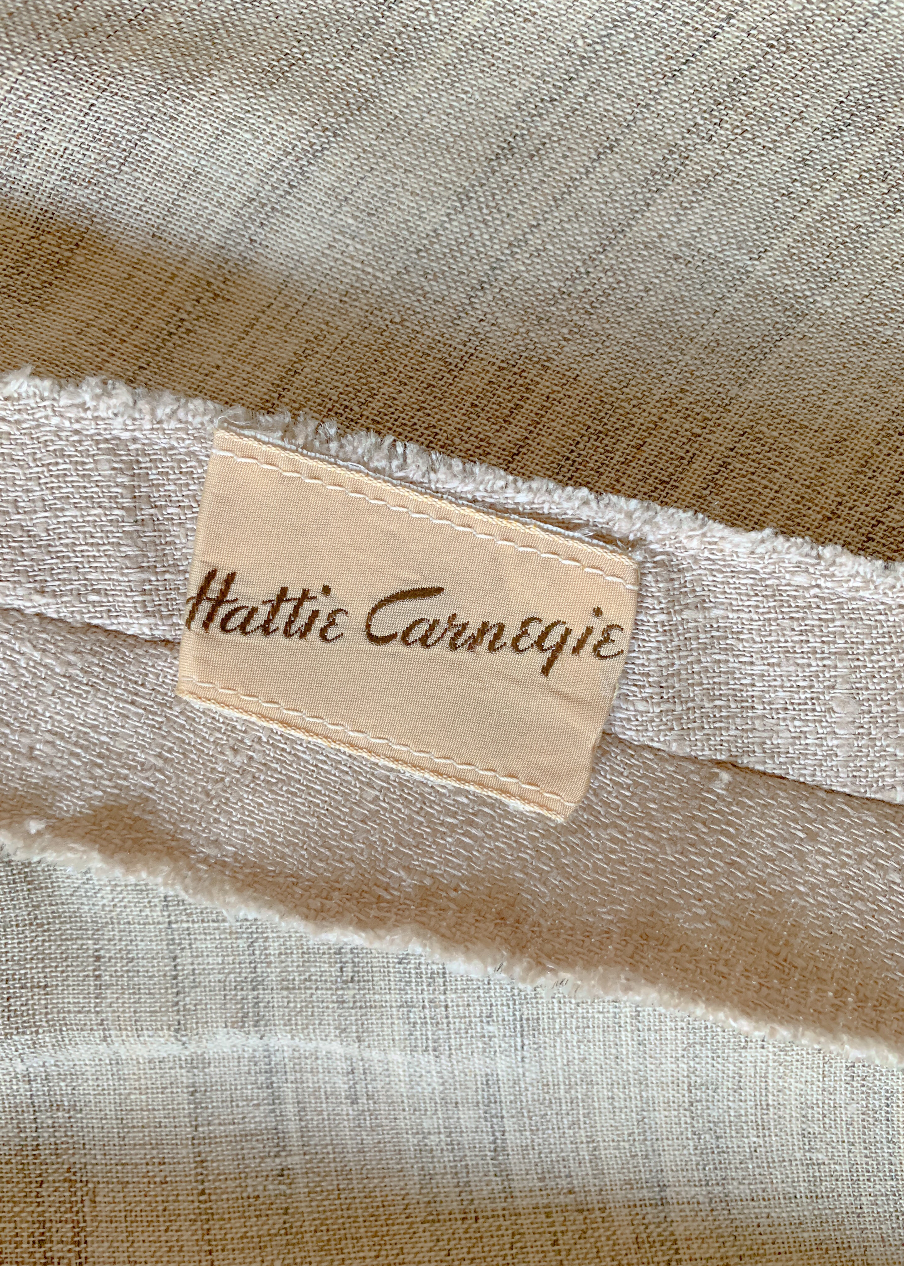 Vintage 1950s Hattie Carnegie Linen Dress