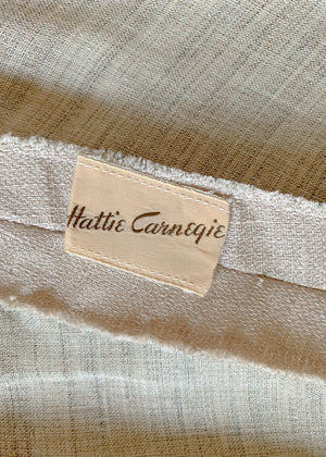Vintage 1950s Hattie Carnegie Linen Dress - Raleigh Vintage