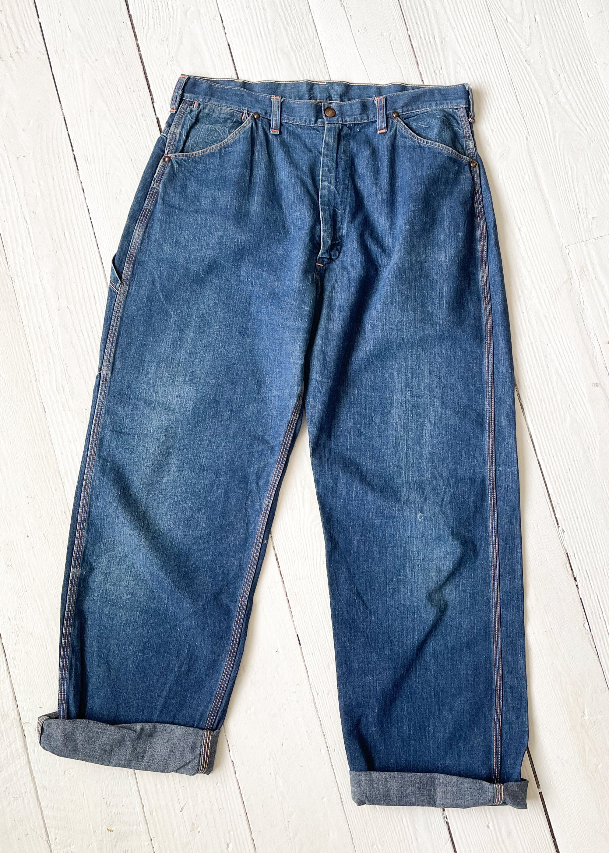 【SATIIIZ】Ritan vintage Carpenter denim pants SATIIIZ】Ritan vintage Carpenter denim pants (SATiiiZ/デニム