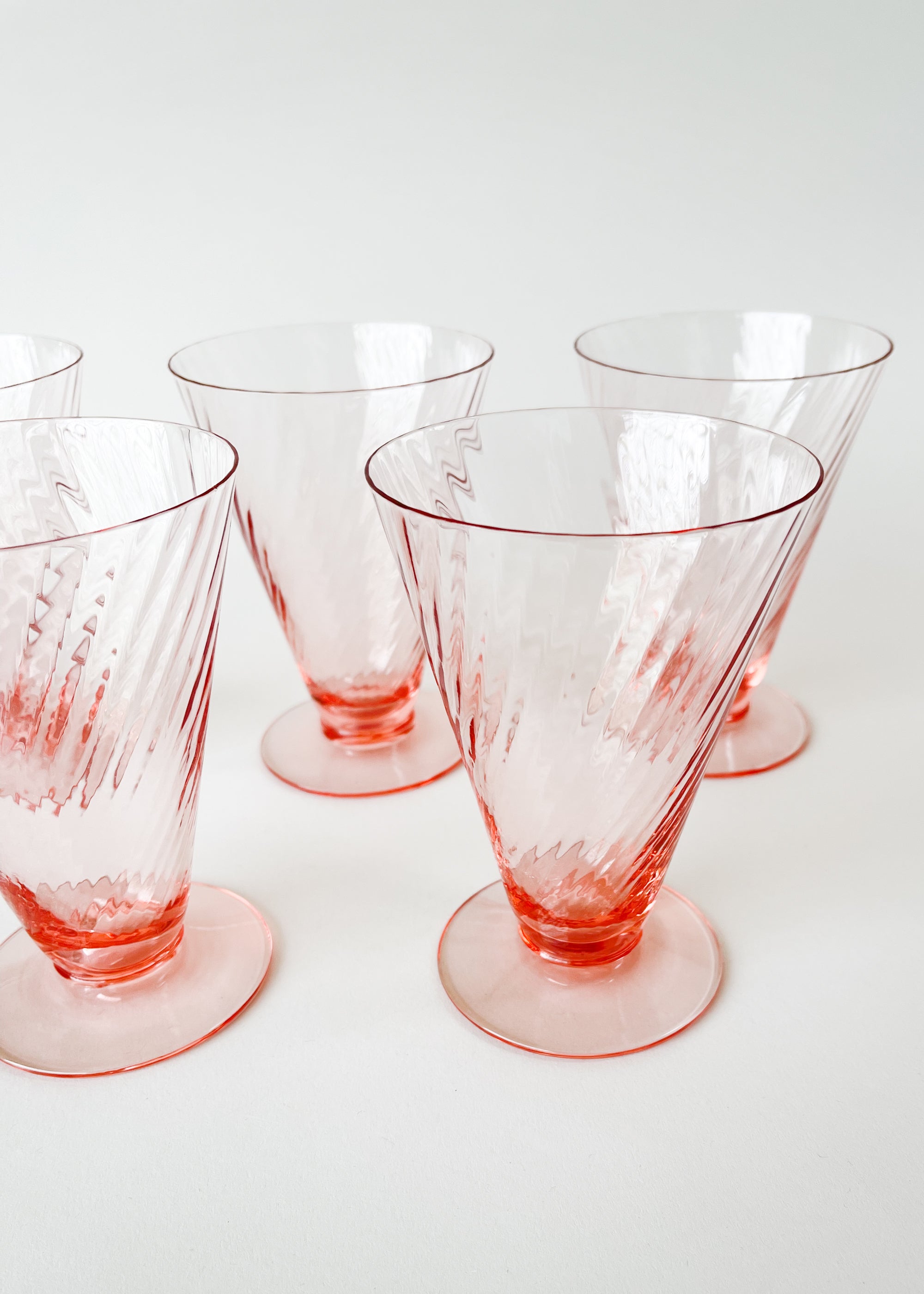 Vintage Pink Swirl Glasses