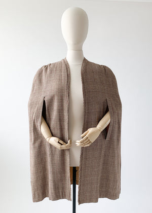 Vintage Late 1940s Wool Cape