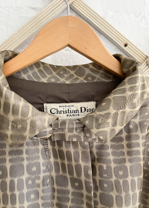 Vintage 1960s Dior Silk Logo Coat