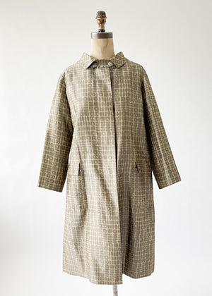 Vintage 1960s Dior Silk Logo Coat