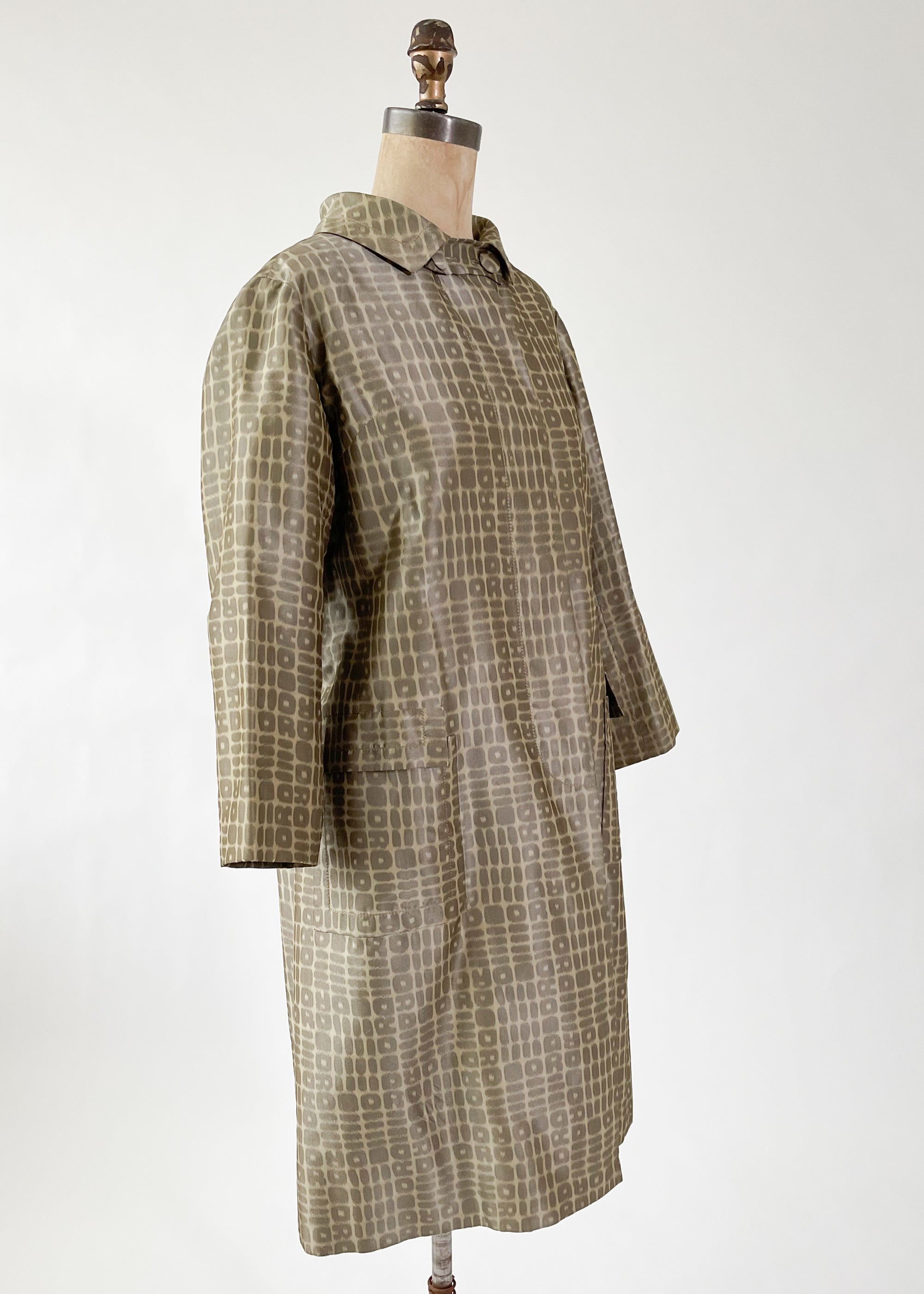 Vintage 1960s Dior Silk Logo Coat