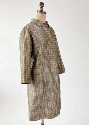 Vintage 1960s Dior Silk Logo Coat