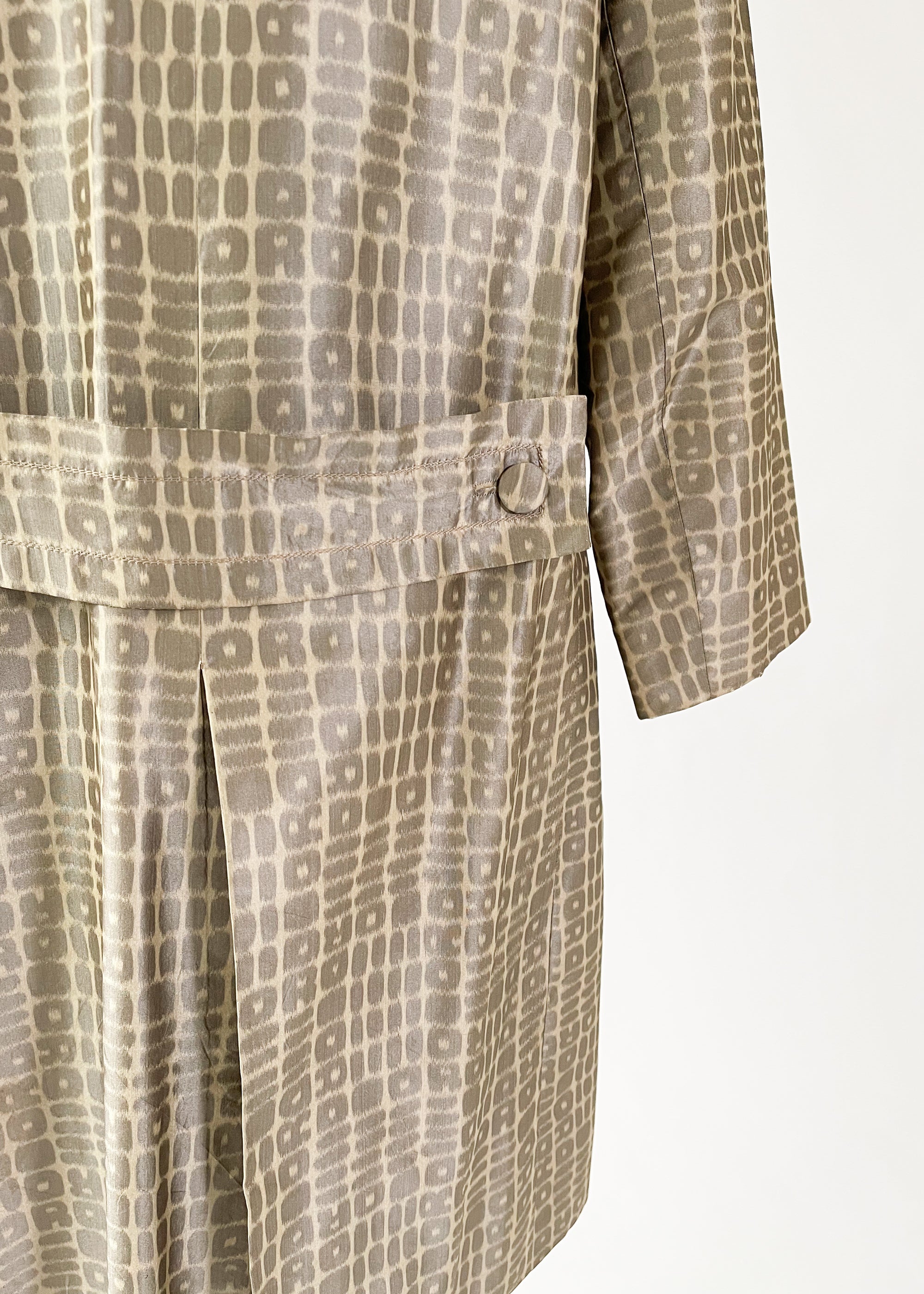 Vintage 1960s Dior Silk Logo Coat
