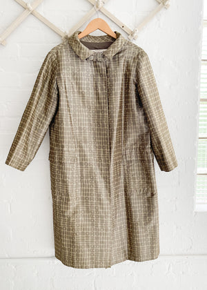 Vintage 1960s Dior Silk Logo Coat