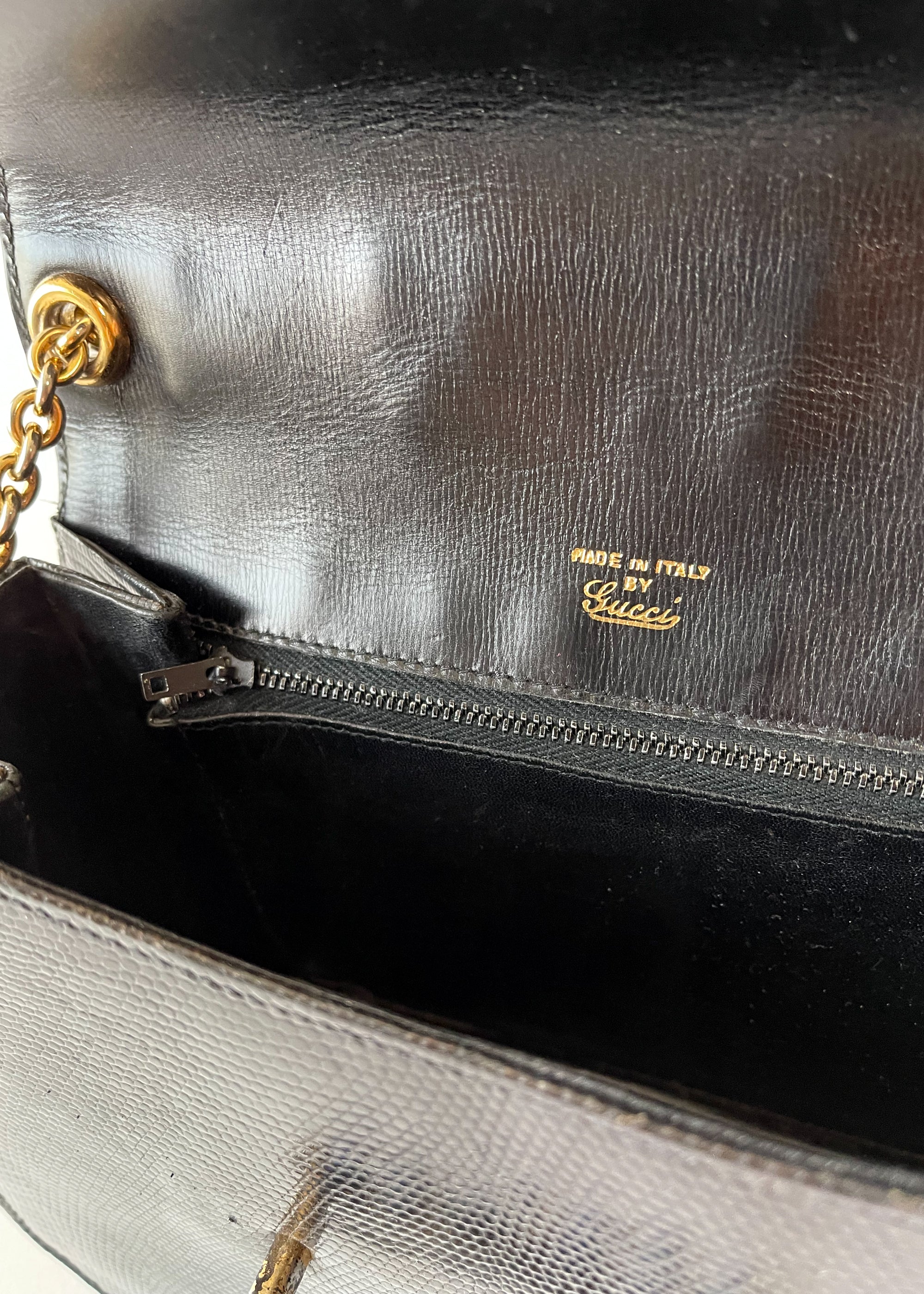 Vintage 1960s Gucci Lizard and Lapis Purse