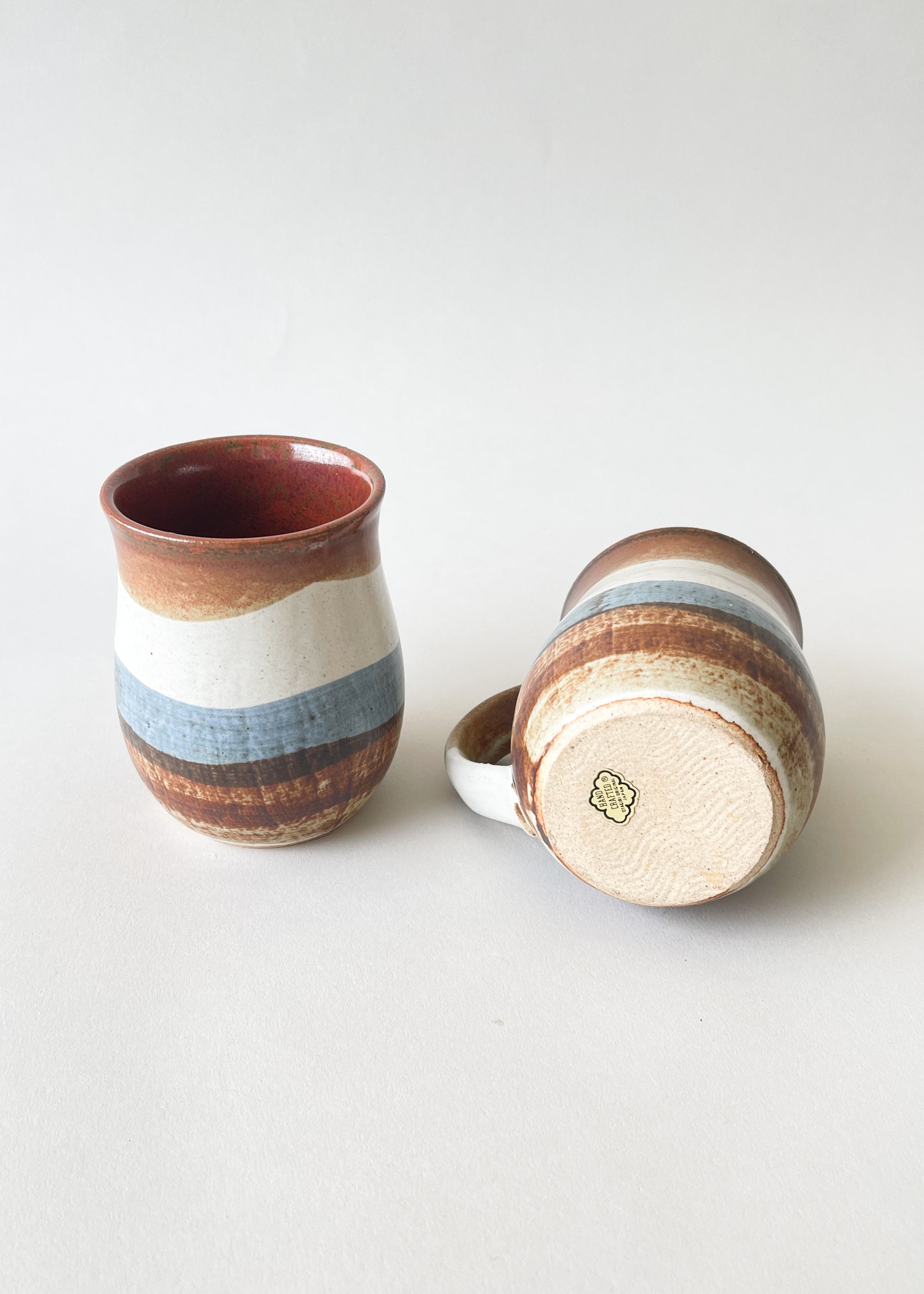 Vintage 1970s Japanese Mug Set