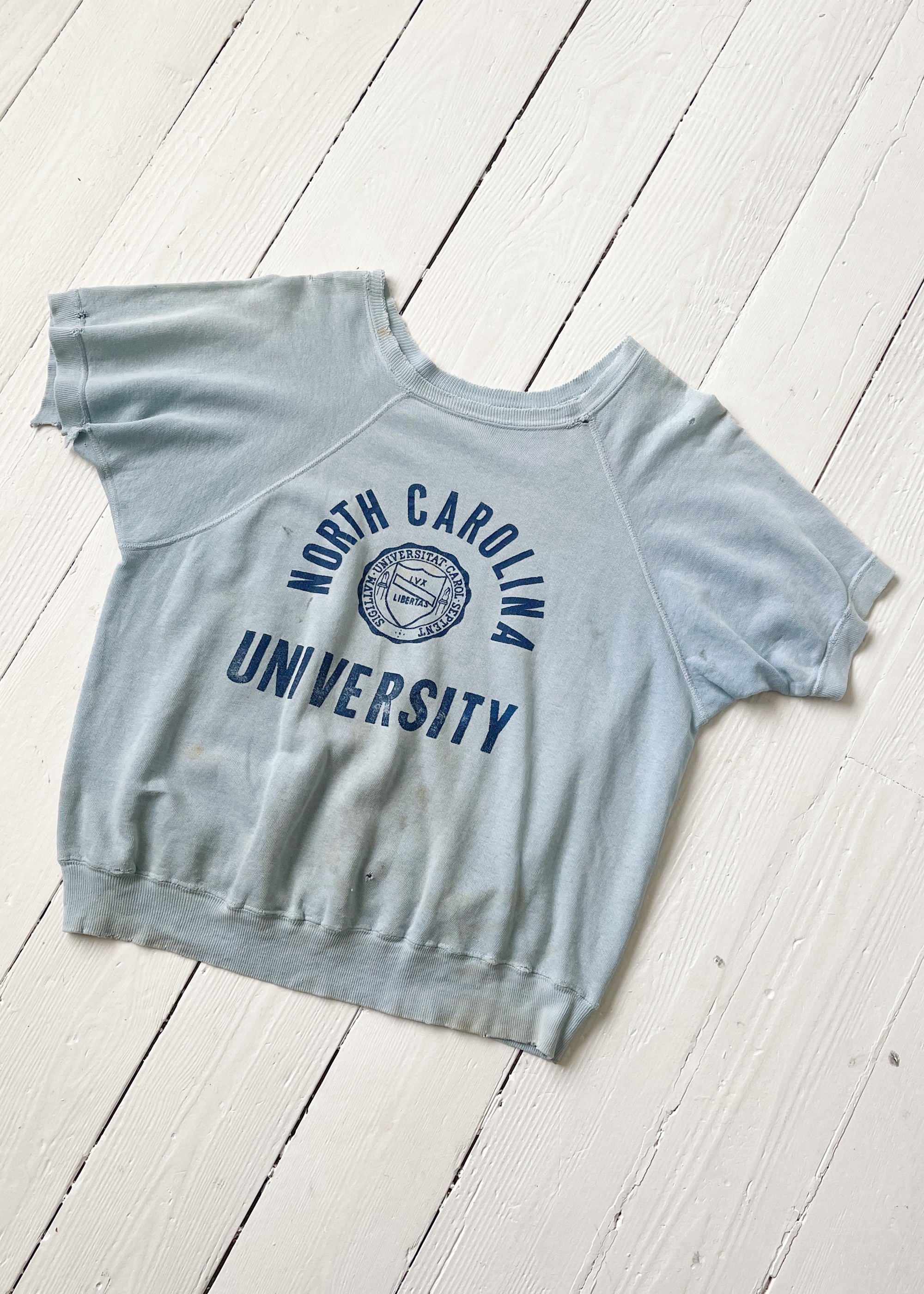 Vintage 1960s UNC Chapel Hill Short Sleeve Sweatshirt Vintage 1960s UNC Chapel Hill Short Sleeve Sweatshirt
