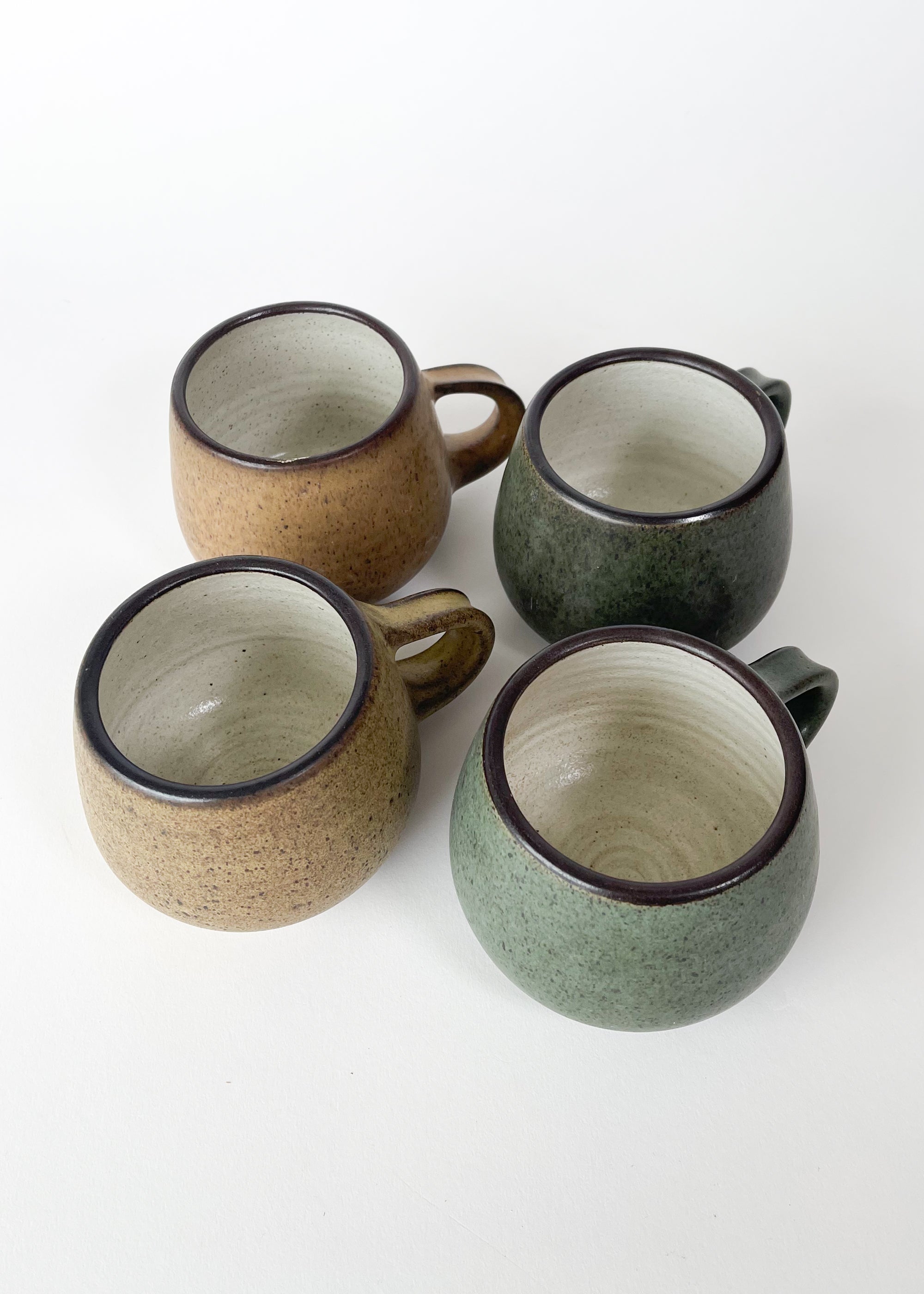 Vintage MCM Zaalberg Studio Pottery Mug Set