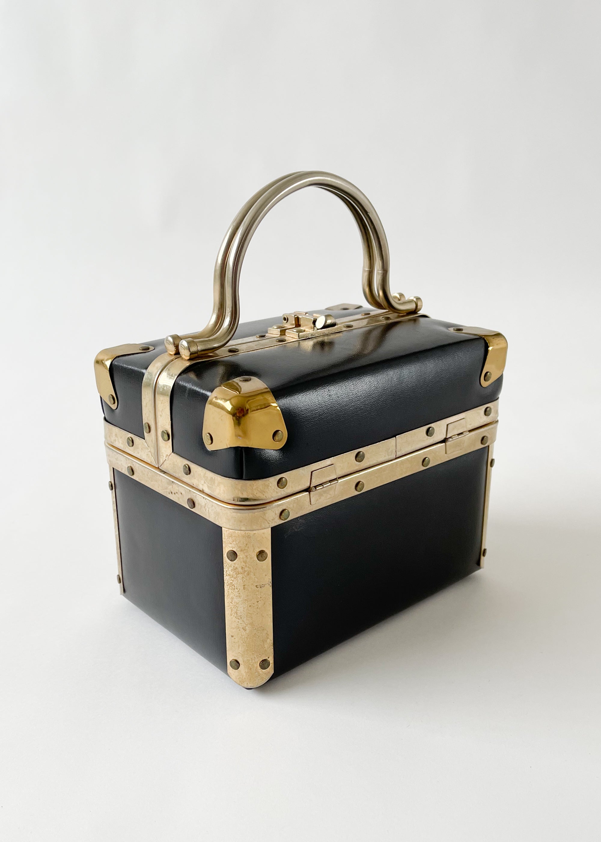 Vintage 1960s Train Case Box Purse