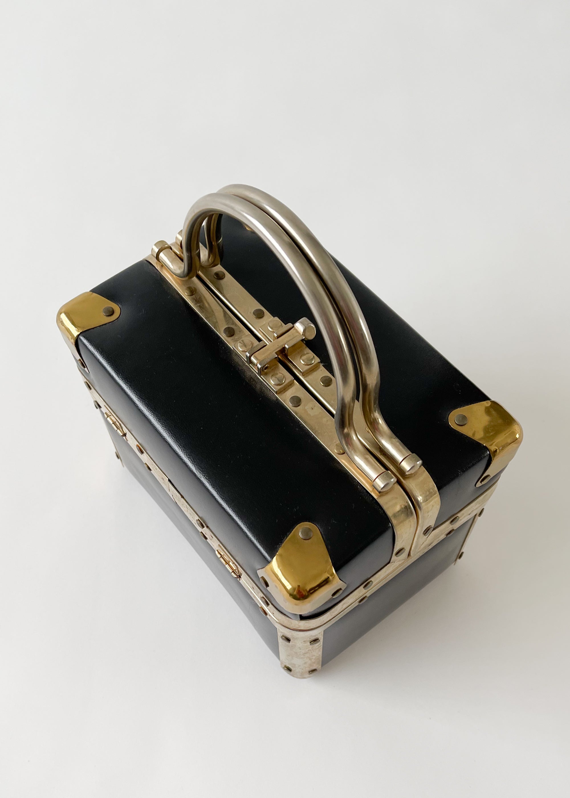 Vintage 1960s Train Case Box Purse
