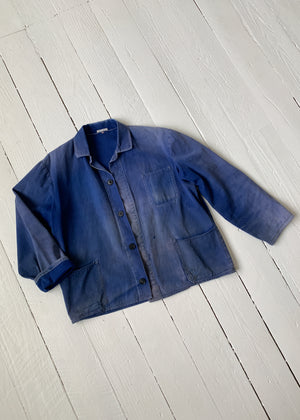 Vintage 1960s European Indigo Workwear Jacket