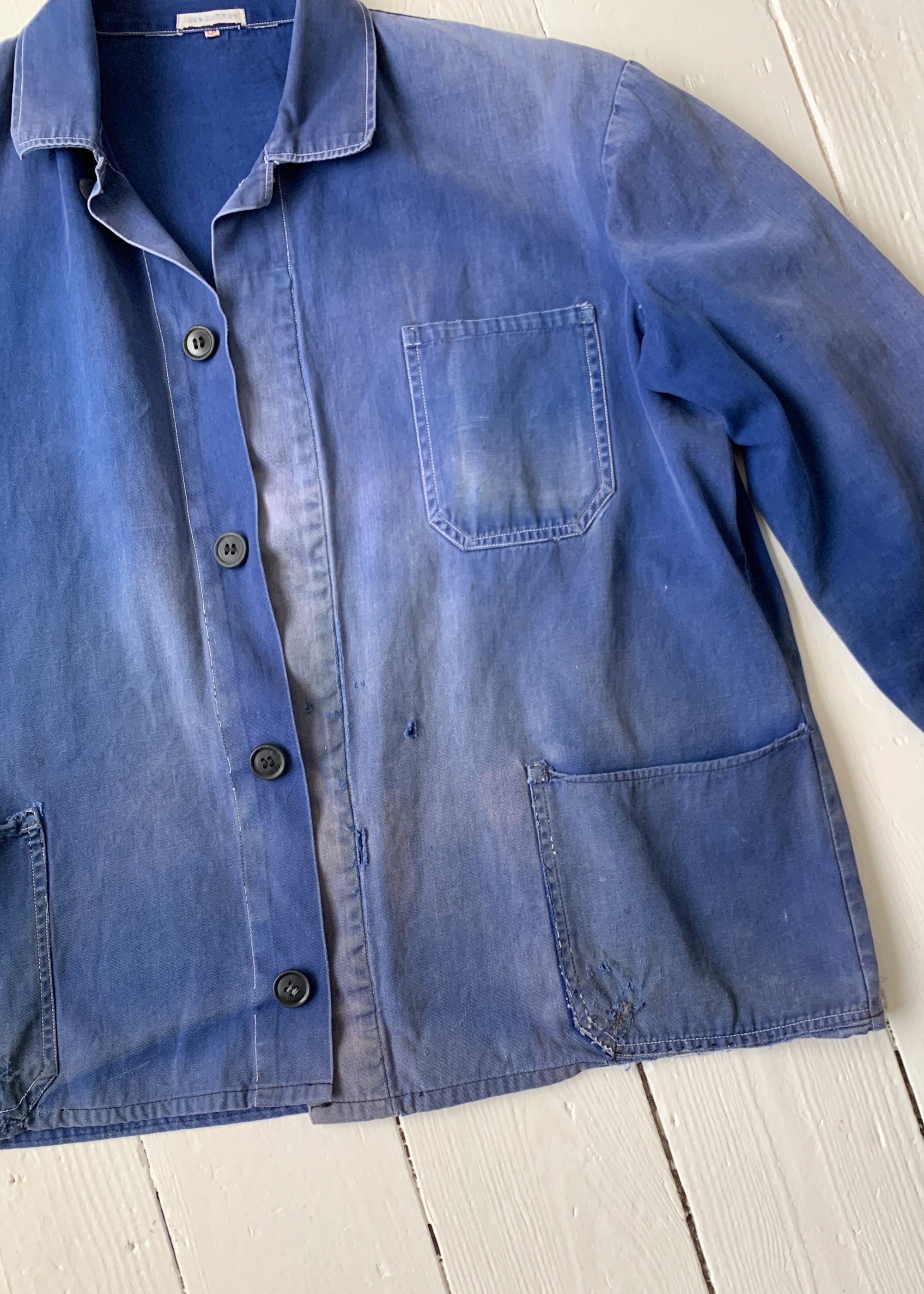Vintage 1960s European Indigo Workwear Jacket