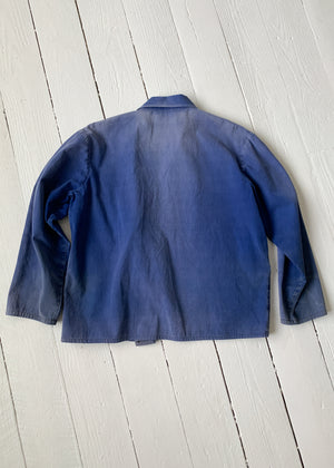 Vintage 1960s European Indigo Workwear Jacket
