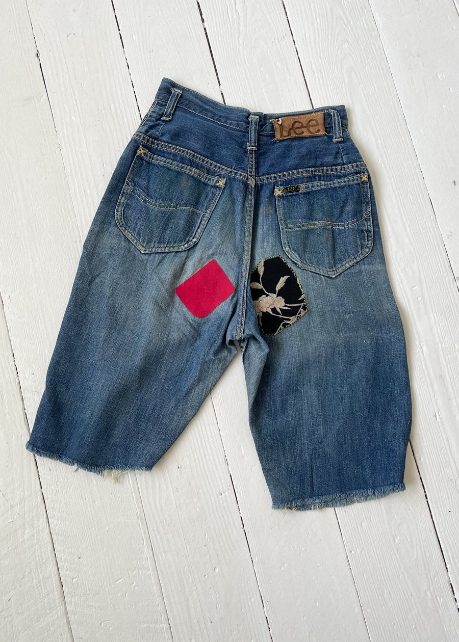 Vintage 1960s Chopped and Patched Lee Jeans