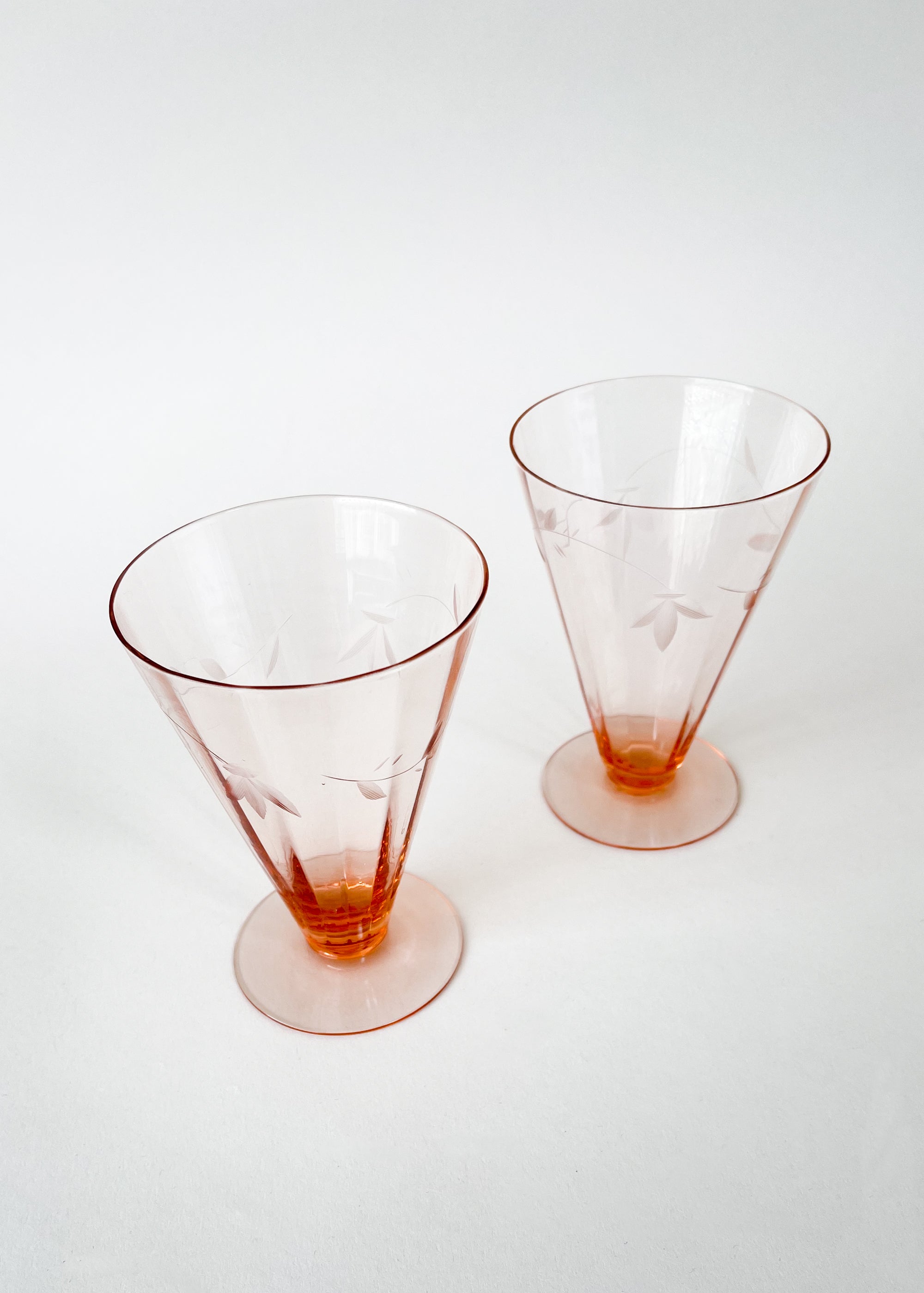 Vintage Pink Floral Glasses